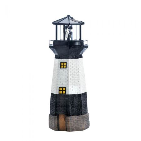 SPINNING SOLAR POWERED LIGHTHOUSE